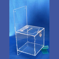 URNA VOTACION para pared con cartel de 150 x 150 mm para vinilo  <br>Medidas: 150 x 150 x 150 mm<br>